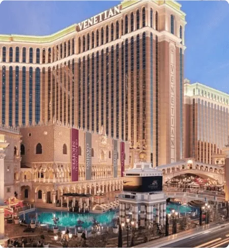  The Venetian Resort in Las Vegas is a
                                        luxurious hotel inspired by the grandeur
                                        of Venice.